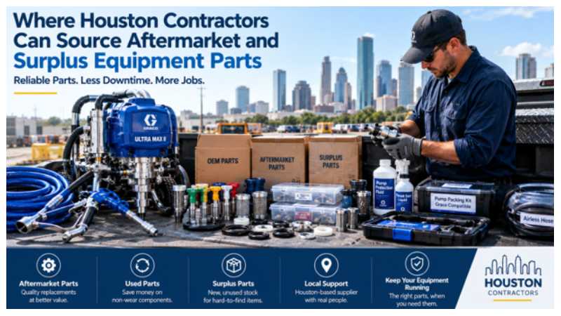 Where Houston Contractors Can Source Aftermarket and Surplus Equipment Parts